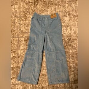 Thereabouts Kids Mid Rise Wide Leg Zephyr Blue Corduroy Bottoms size 6/6X-NWT